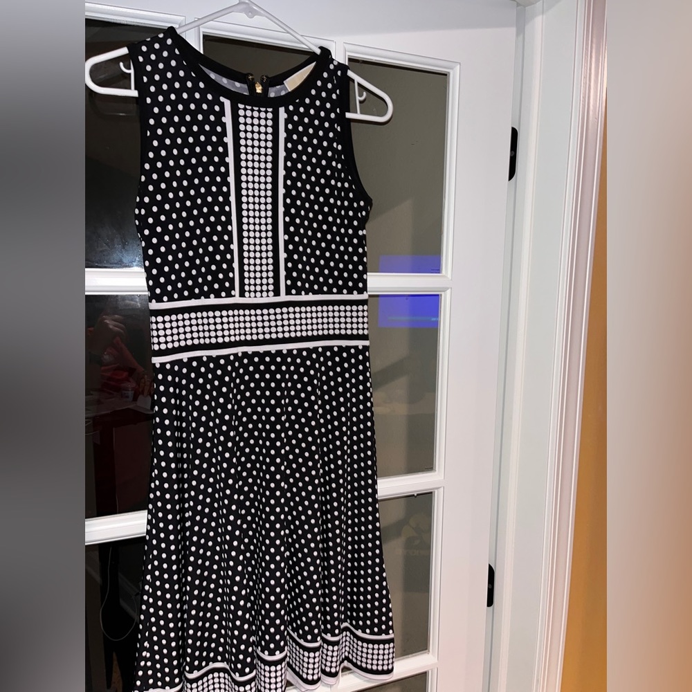 women’s black & white Michael Kors polka dot pattern, size XS